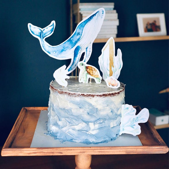 Under The Sea Cake Toppers Instant Digital Download Etsy De