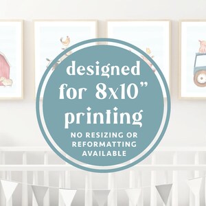 Farm Animals Nursery Art, PRINTABLE, 8x10" Boy's Farmyard Barnyard Baby ...