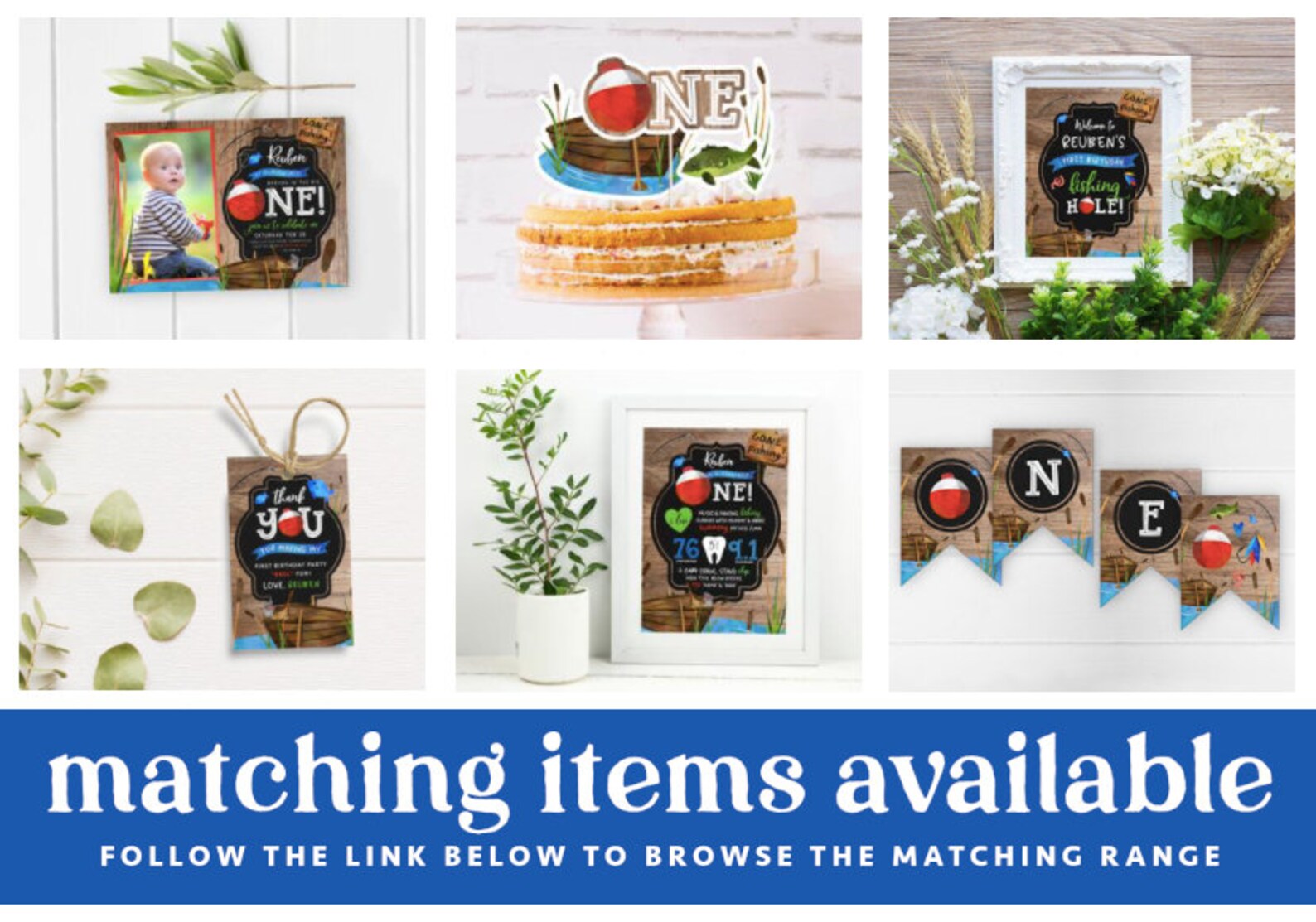 Fishing Cake Toppers INSTANT DIGITAL DOWNLOAD Printable - Etsy