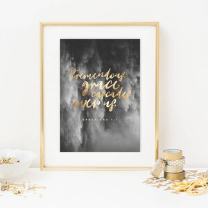 Ephesians 1:5, PRINTABLE Tremendous grace cascades over us Bible Scripture digital inspirational Christian God devotional photo decor, PDEV
