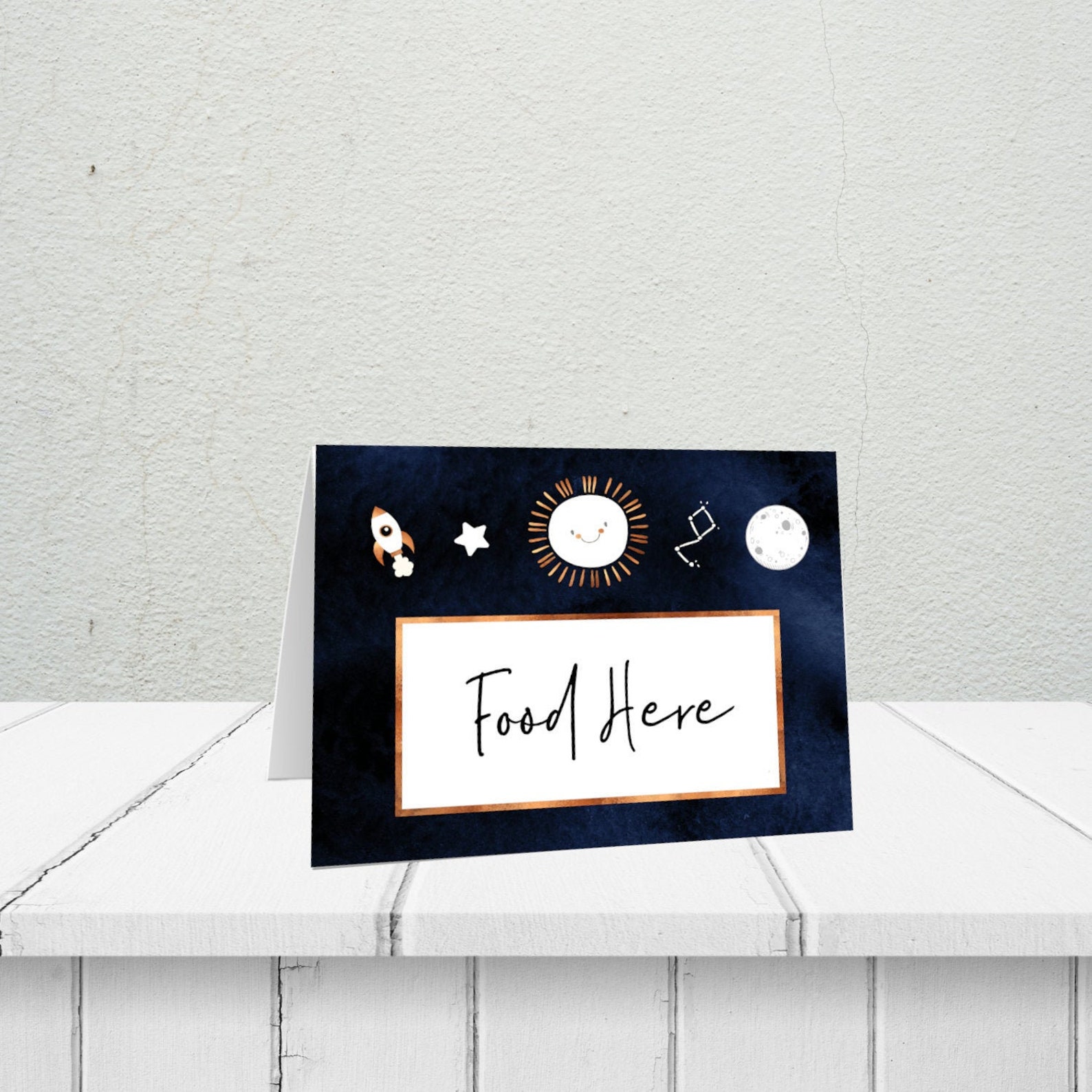 Space Themed Food Tent Card PRINTABLE 4x6 Instant | Etsy