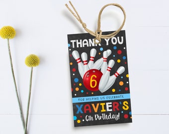 Bowling Party Tag - Etsy