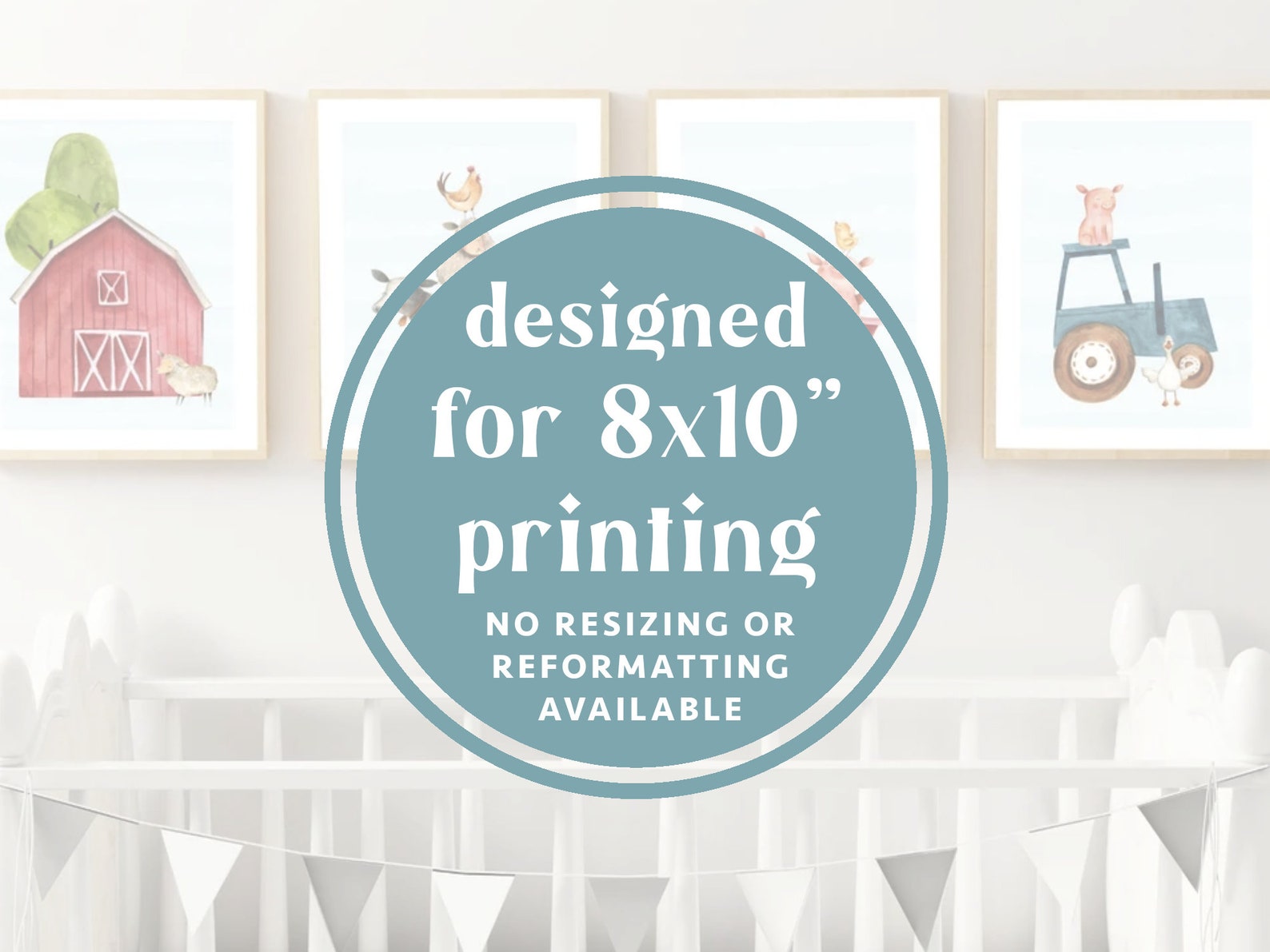 Farm Animals Nursery Art PRINTABLE 8x10 Boy's - Etsy
