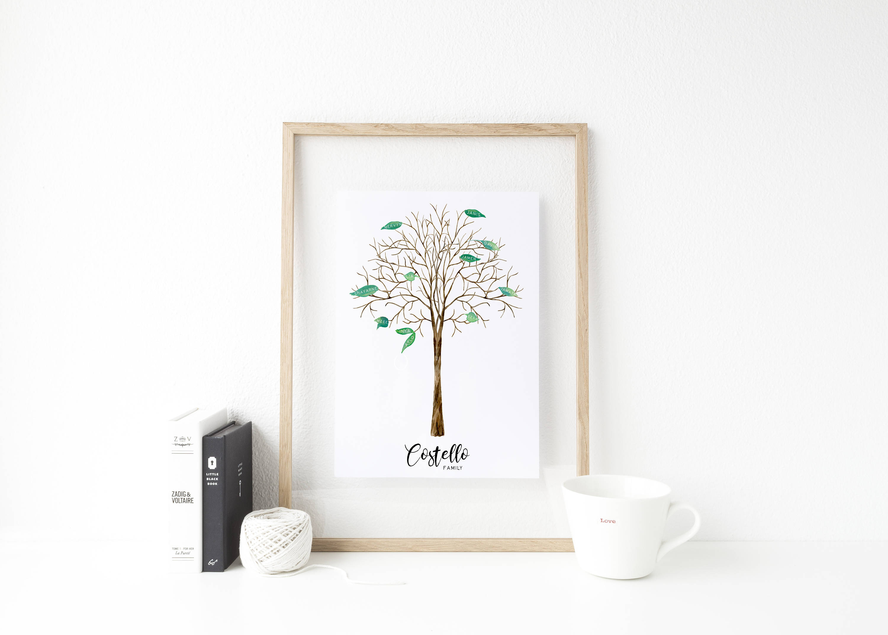 Family Tree Print PRINTABLE Personalized Customized Home - Etsy