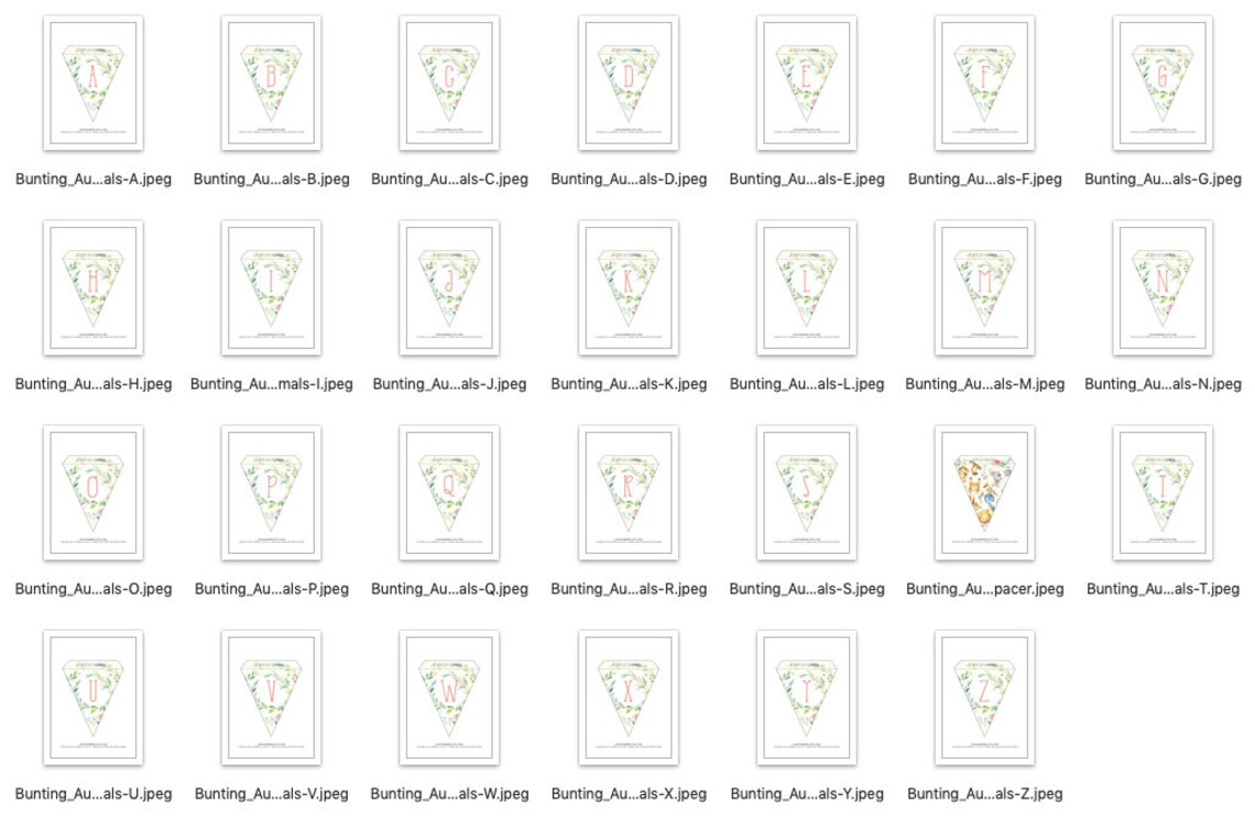 Australian Animals Bunting INSTANT DOWNLOAD Printable Pennant - Etsy ...