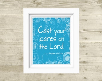 Printable Psalms Bible Verse Art - Scripture Wall Art - Bible Quote Wall Art - Bible Quote - 8x10 Instant Download - PDF and JPG