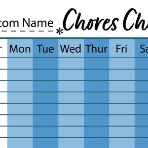 Custom Chores Chart