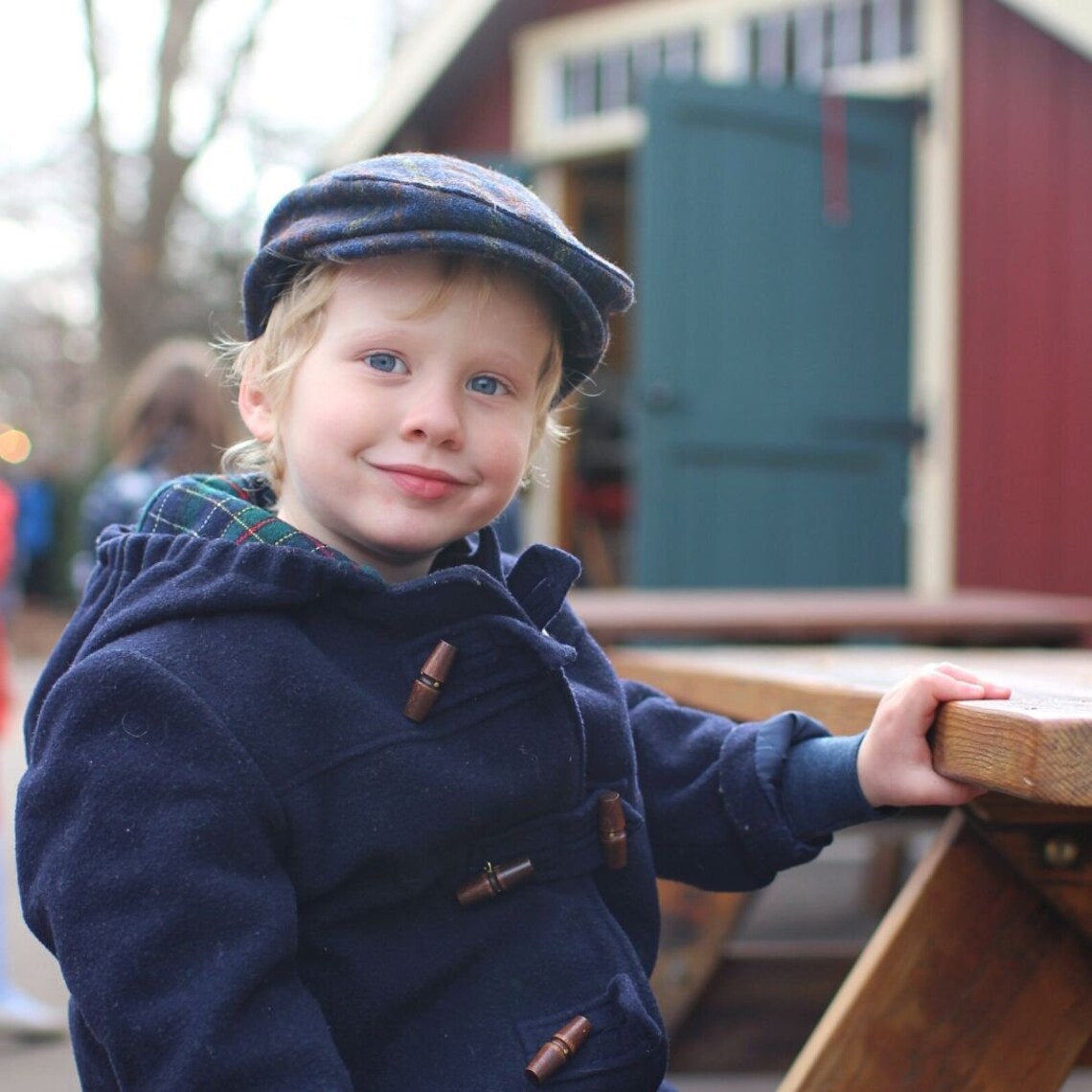 Newsboy Cap Boys Flat Cap Navy 100 Wool Scally Cap Page Etsy