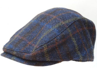 Boys Newsboy Cap, Kids Flat Cap, Navy 100% Wool Scally Cap – 4-8 years