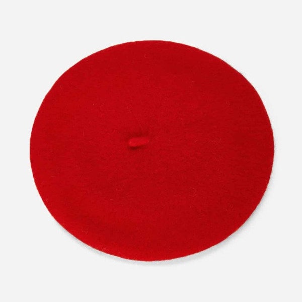 Children's Red Wool Felt Beret kids French Berets Toddler 1-4 years