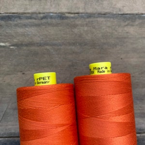 Recycled Polyester Thread Gutermann Mara 100 rPet Orange image 2