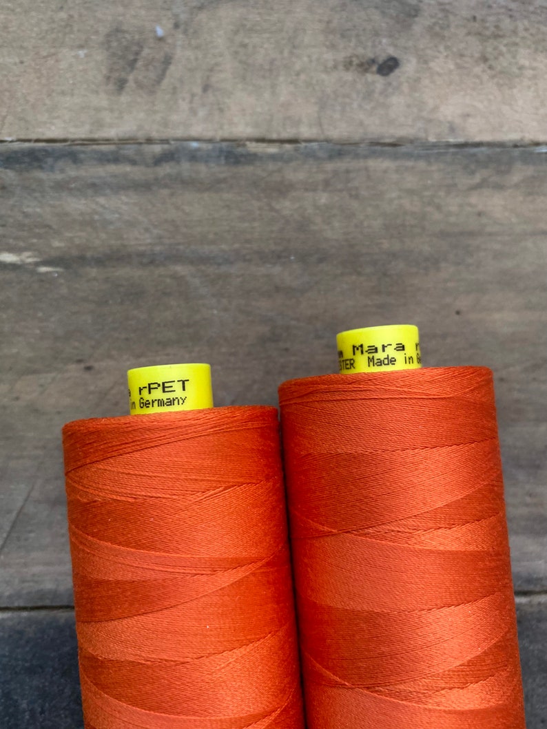 Recycled Polyester Thread Gutermann Mara 100 rPet Orange image 2