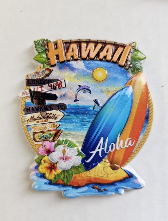Hawaii Fridge Ceramic Magnet 2.7