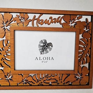 Hawaii Hibiscus Flower Picture Frame 4×6"/Free Shipping