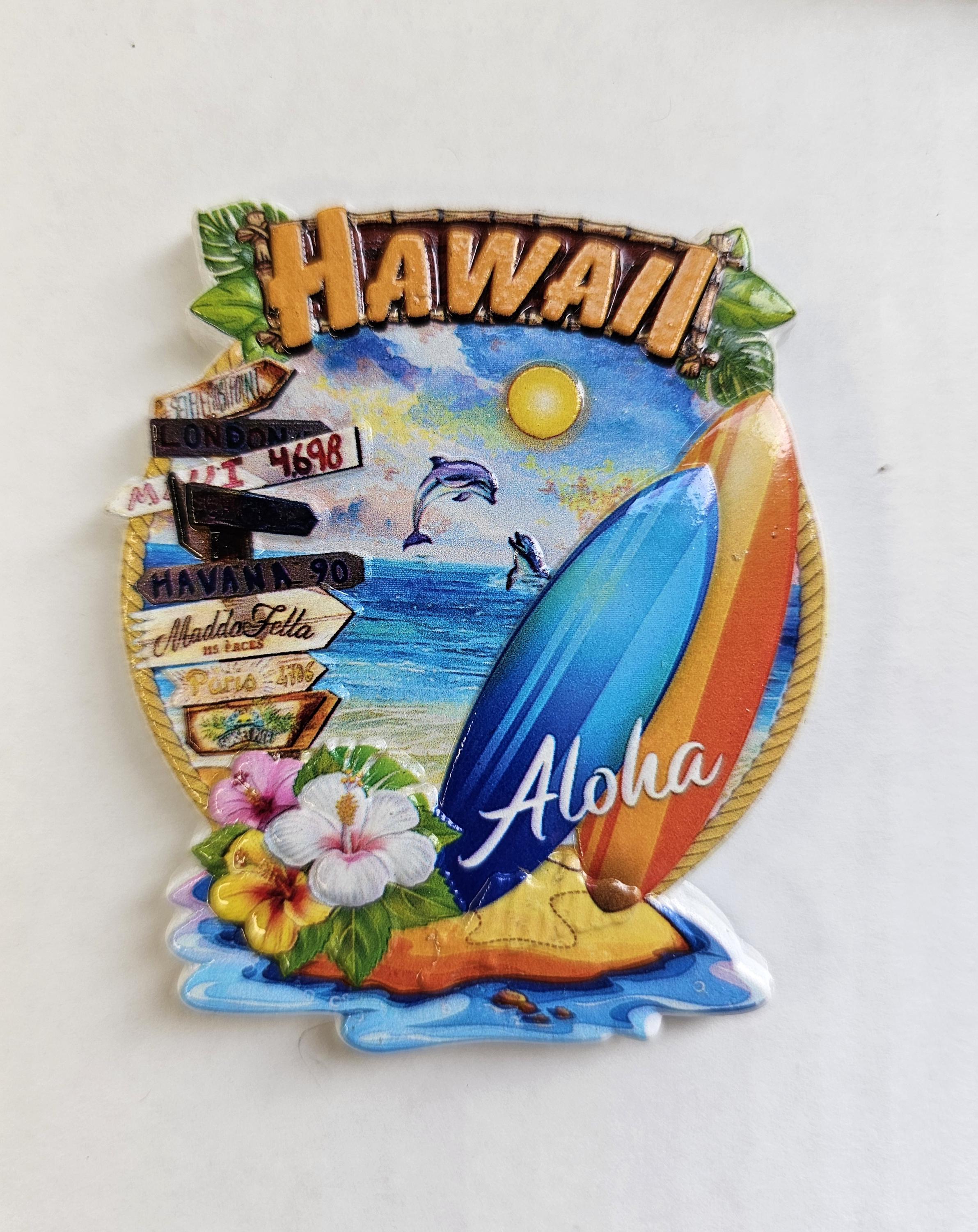 Hawaii Fridge Ceramic Magnet 2.7