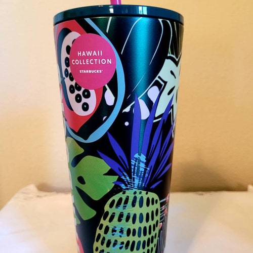Starbucks Hawaii Collection Metal Tumbler Cold Cup 24oz Etsy