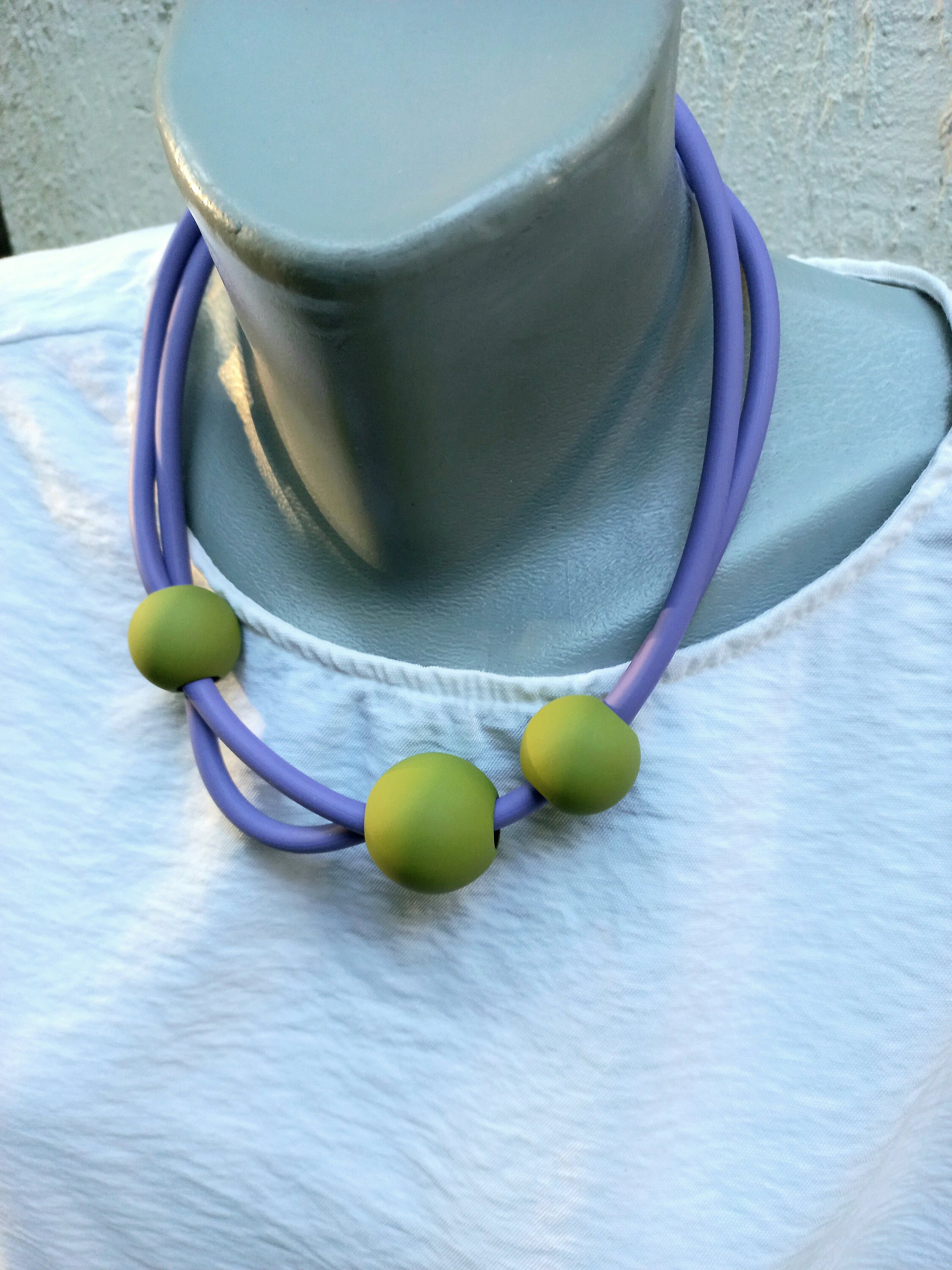 Statement Rubber Necklace. Adjustable Silicone Balls. Layered Etsy