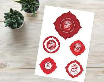 Root Chakra Sticker 5 Set - 07