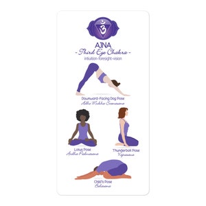 Yoga Third Eye Chakra Poses Sticker #80