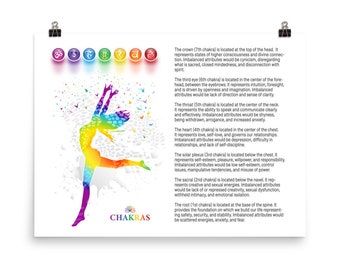 7 Chakra Dancing Woman Matte Paper Poster #32