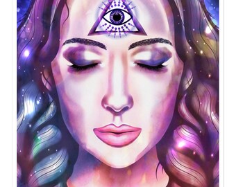 Third Eye Watercolor Sticker #71