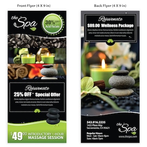 Spa Massage Printable Flyer