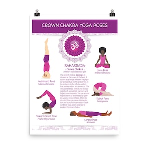 Crown Chakra Yoga Matte Paper Poster - 81wb