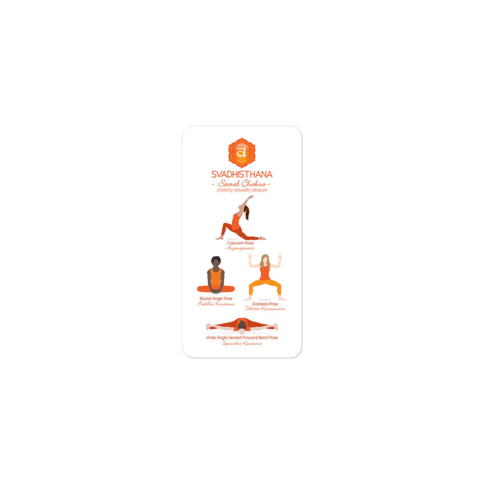 Yoga Sacral Chakra Poses Sticker #76 - Etsy