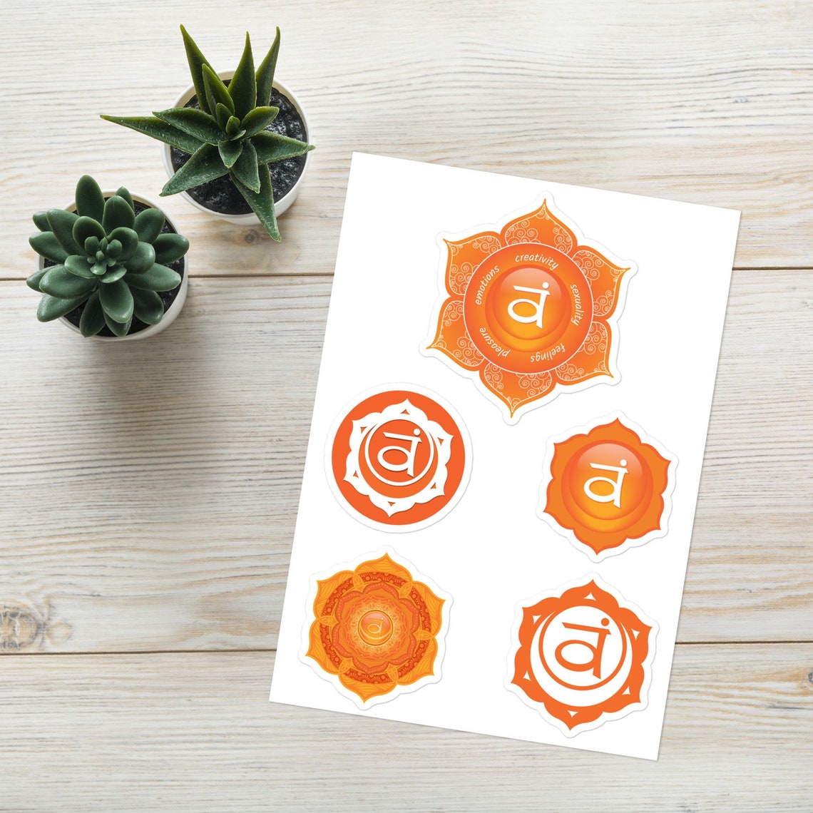 Sacral Chakra Sticker 5 Set - 06 - Etsy