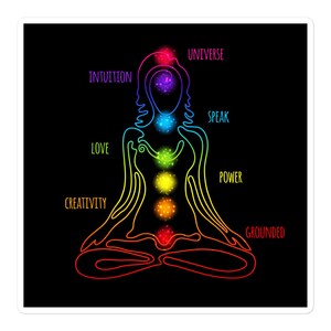 7 Chakras Affirmations Sticker #73 BBG