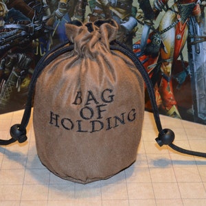 Dice Bag bag of holding Embroidered Suede image 2