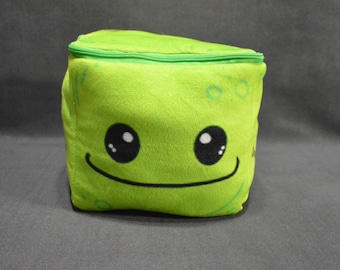 Gelatinous Cube Plush Dice Box – Dice Hoard Monster, 6" D&D Storage