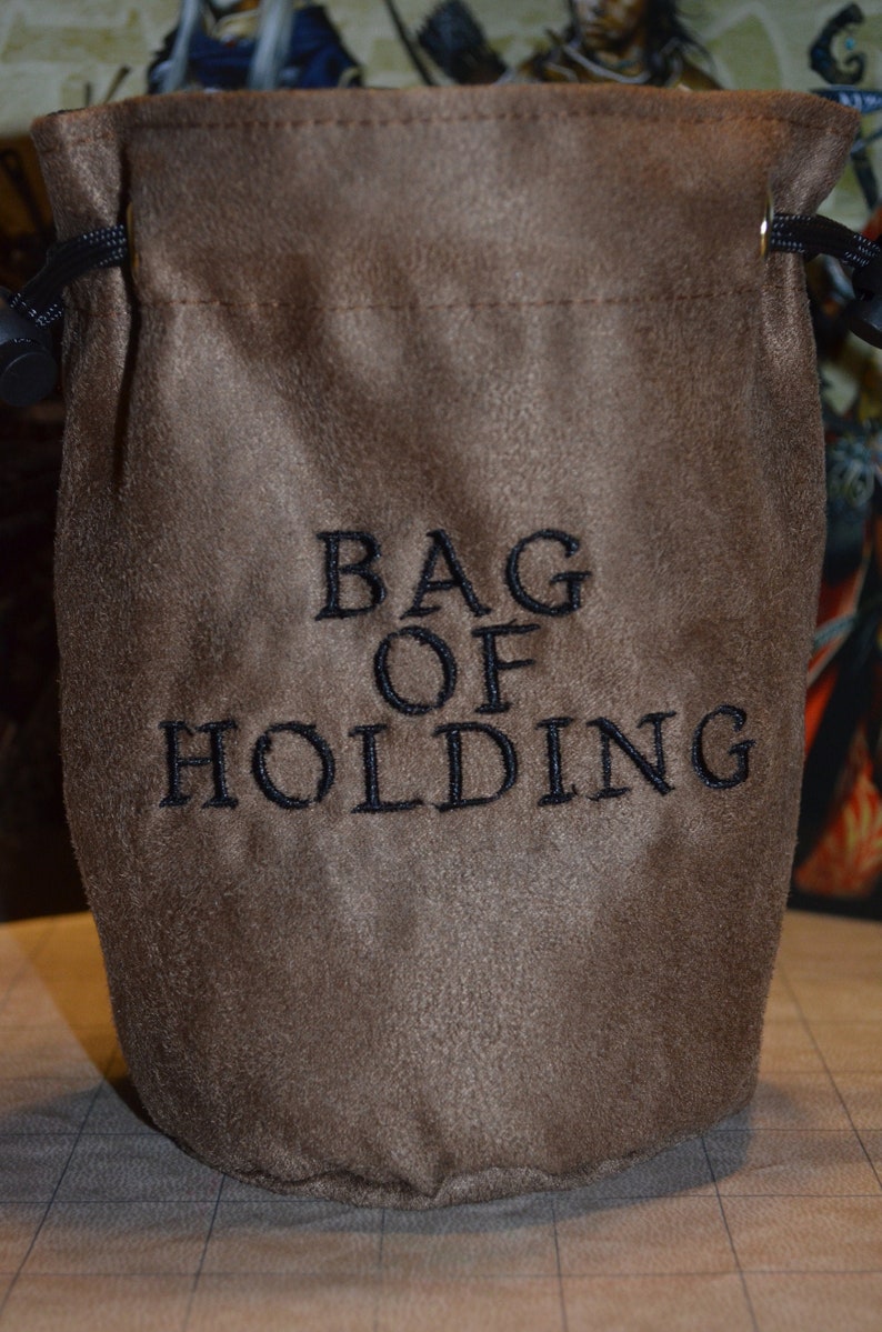Dice Bag bag of holding Embroidered Suede image 1