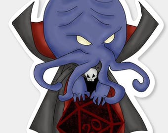 Mind Flayer D&D D20 gaming Vinyl sticker
