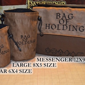 Dice Bag bag of holding Embroidered Suede image 4