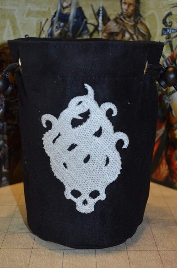 Custom Crown Royal Med Sz 8-9/" Cthulhu Black Dice Stash Bag HP Lovecraft Magic