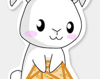 Rabbit D&D D20 gaming Vinyl sticker