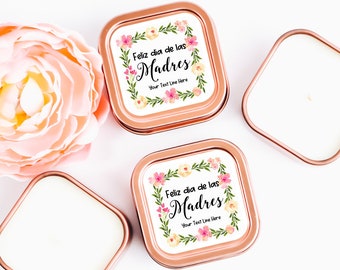 Mothers Day Candles 12ct Feliz Dia De Las Madres Candle Gifts - Custom Candle Gifts Candle Favors Mothers Day Gift Ideas Bulk Candles