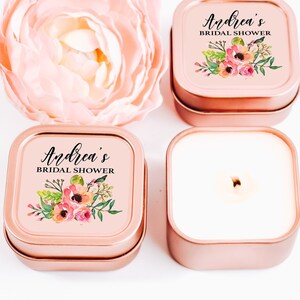 Candle Favors 12ct Vintge Wedding Favor Candles - Personalized Candles -Rose Gold Candle Wedding Favors -Unique Bridal Shower Favor Candles