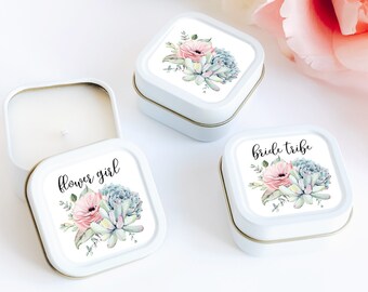 Bridesmaid Candles 12ct Bridal Party Candles - Bridesmaid Gifts - Maid of Honor Candle - Matron of Honor - Mother of the Bride Soy Candle