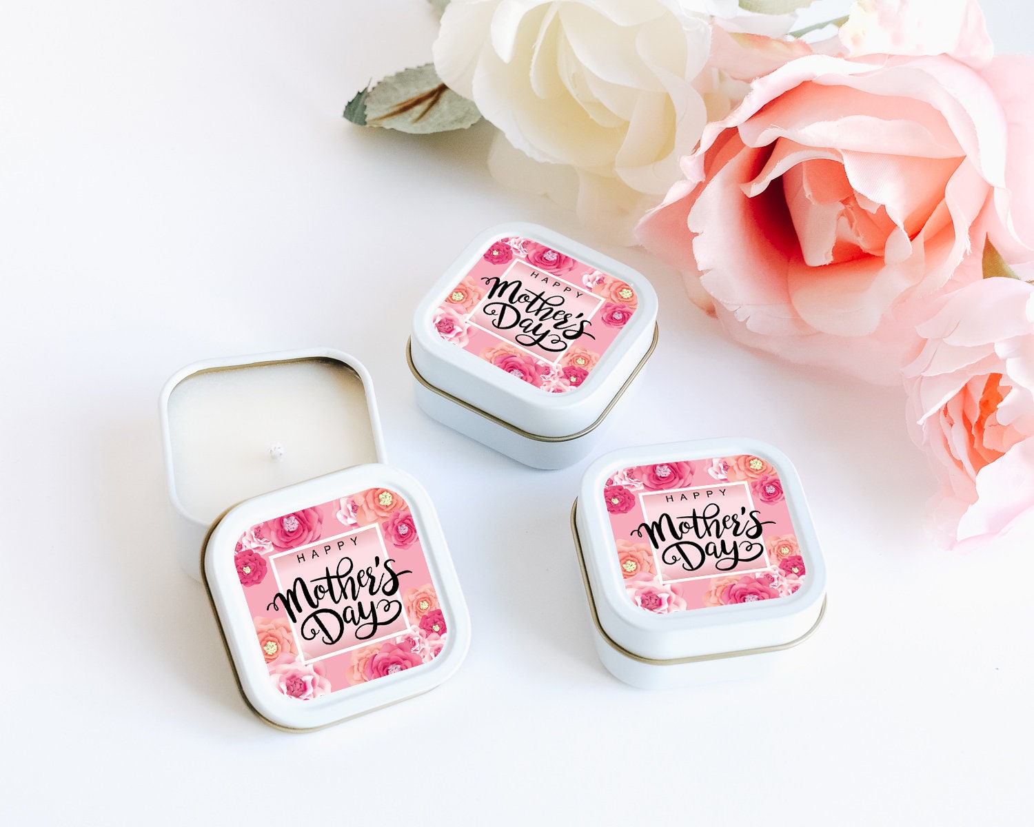 Gifts for Mom 12ct Mothers Day Candle Gifts Mothers Day Candle Favors  Candle Tin Favors Mothers Day Gift Ideas Bulk Candles