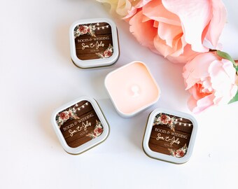 Neutral Wedding Favors 12ct Boho Wedding Favors, Personalized Wedding Favors Bulk Candle Favors for Wedding Guests, Country Wedding, Boots