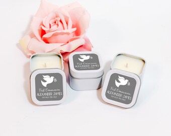 First Communion Candle Favors 12ct Baptism Dove Candles, Recuerdos para Primera Comunion, Baptism Favor Ideas, Candles, Baptism Candle