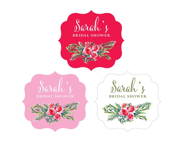 Floral Decorative Labels 24ct Vintage Wedding Sticker, Floral Wedding Label, Bridal Shower Tag, Anniversary Favor Label, Floral Sticker Il_570xn