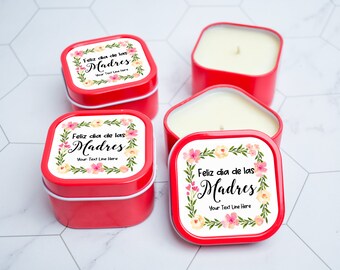 Mothers Day Candles 6ct Custom Candle Gifts Mothers Day Candle Favors Candle Tin Favors Giveaway Ideas Mothers Day Gift Ideas Bulk Candles