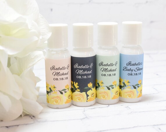 Floral Hand Lotion Favors, Personalized Wedding Favors, Bridal Shower Favor, Anniversary Favor, Hand Lotion, Cosmetic Favor, Lotion 12ct Il_570xn