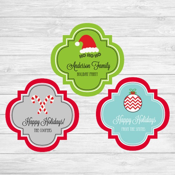 Winter Party Theme Stickers 48ct Holiday Personalized Labels, Snowflake, Christmas Sticker, Party Label, Wedding Snow Couple Stickers 4006W Il_570xn