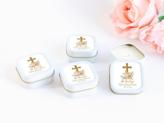 Baptism Candle Favors 12ct Holy Cross Candles, Recuerdos para Bautizo, Baptism Favor Ideas, Cross Candle, First Communion Candle Favor 2.5oz Il_570xn