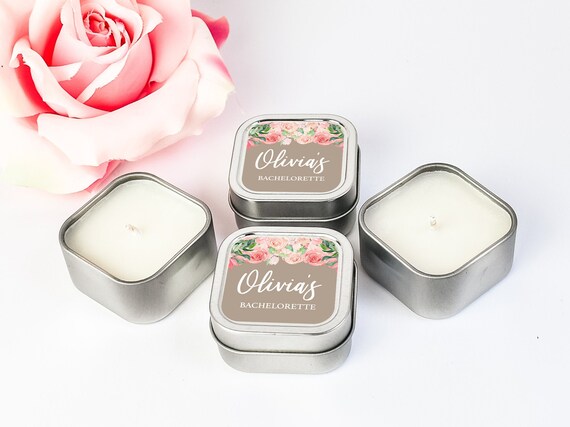 Personalized Bulk Candle Favors - Wedding Candles 12ct - Personalized Candles - Candle Favors - Unique Bridal Shower Favor Candles - Rustic Il_570xn