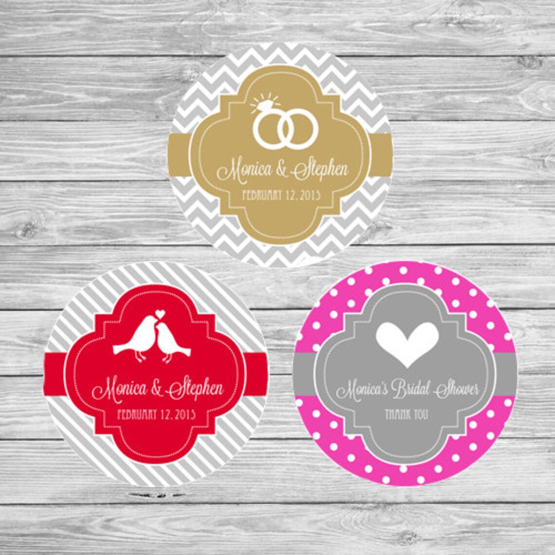 500 Etiquetas Redondas Personalizadas De 50x50 Mm Plastificadas Glossy, Ideal Para Poner El Logo De Tu Empresa, Texto, Numero, Identificar Producto, Etc